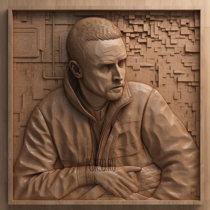 Jesse Pinkman 4 stl model for CNC